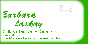 barbara laskay business card